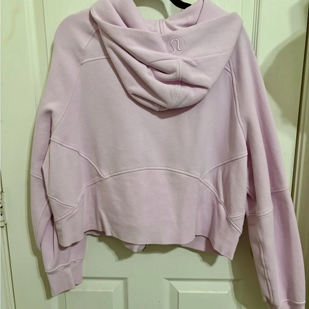 Light Pink Zip-Up Scuba Hoodie - Picture 3 of 3